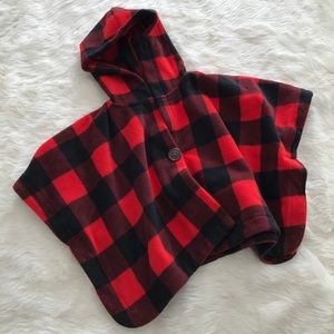 Old Navy buffalo check poncho
